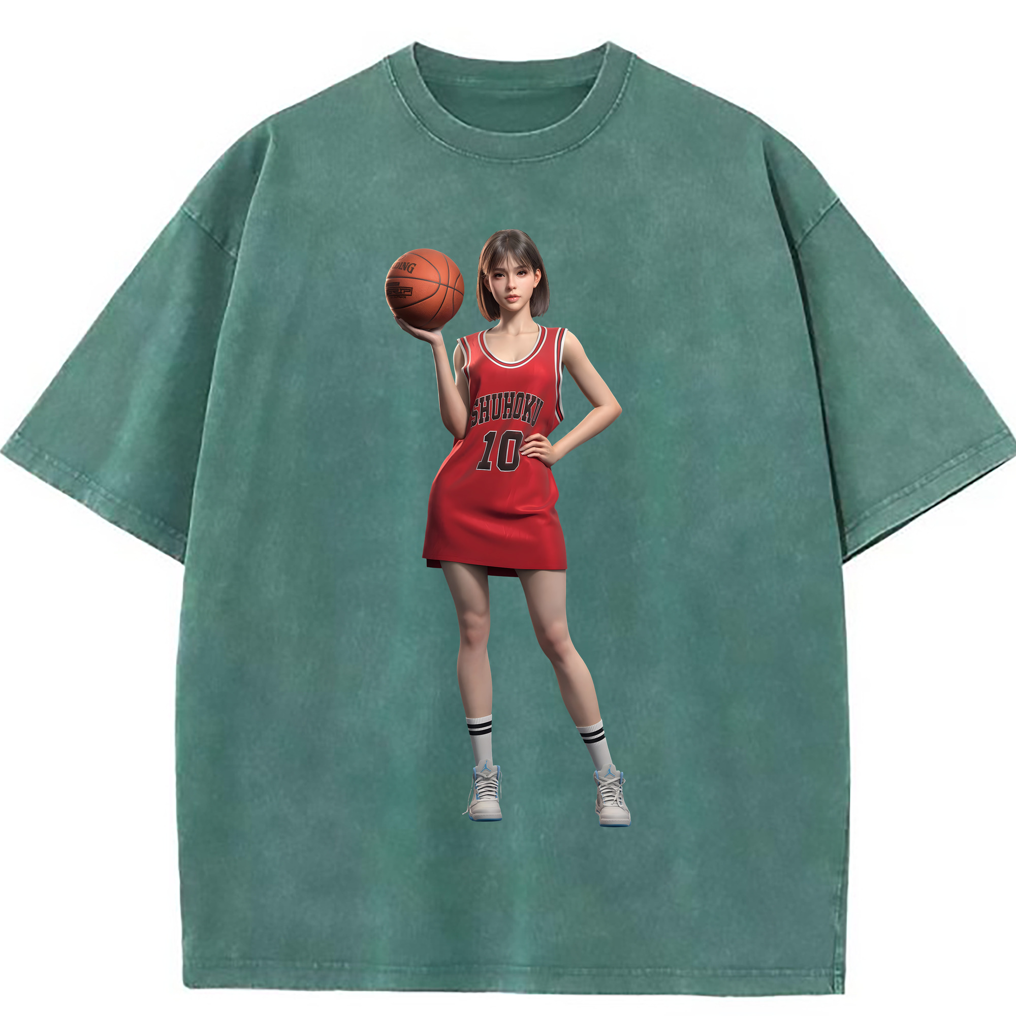 （画像用） SLAM DUNK／スラムダンク 綿100% ヴィンテージ風 半袖Tシャツ（フロントプリント）